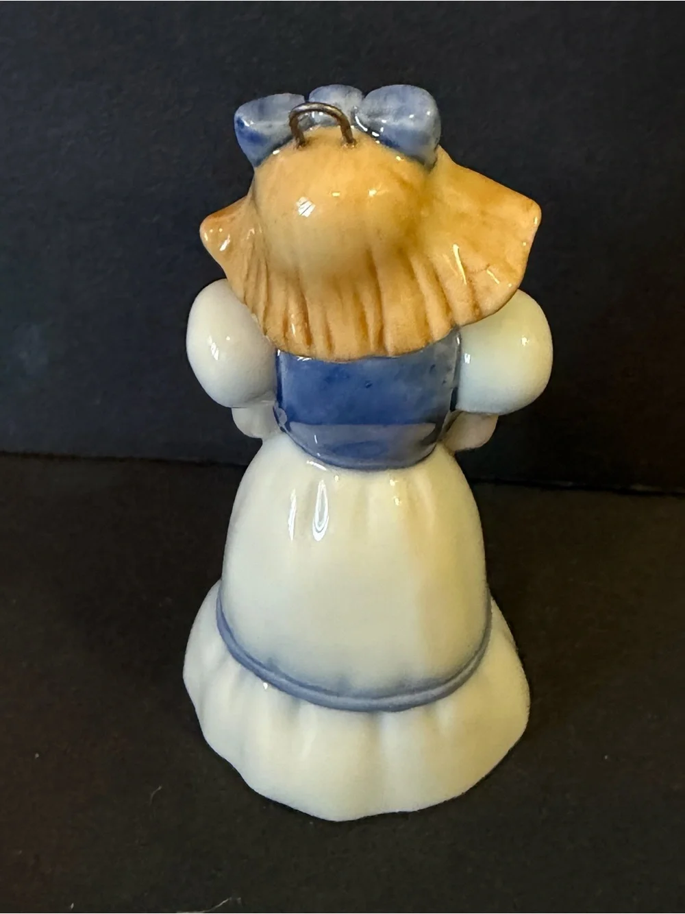 Royal Copenhagen Lisa Porcelain Christmas Ornament #738 2000 Girl Blue White